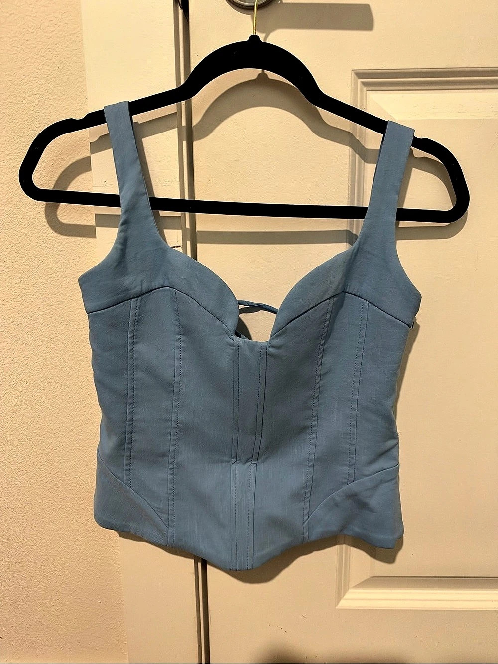Zara Blue Corset Tank Top Like New